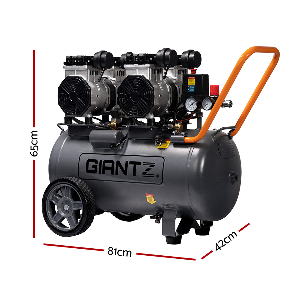 Giantz 50L Air Compressor 200L/min 3.0HP Oil-Free Quiet Electric Portable Air Inflator - Image 2