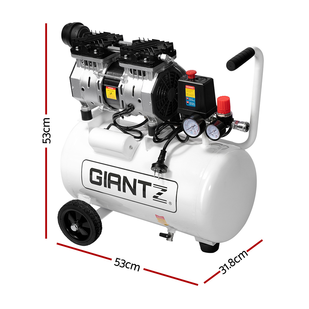 Giantz 24L Air Compressor 40 L/min 115psi Oil-Free Electric Portable Inflator - Image 2
