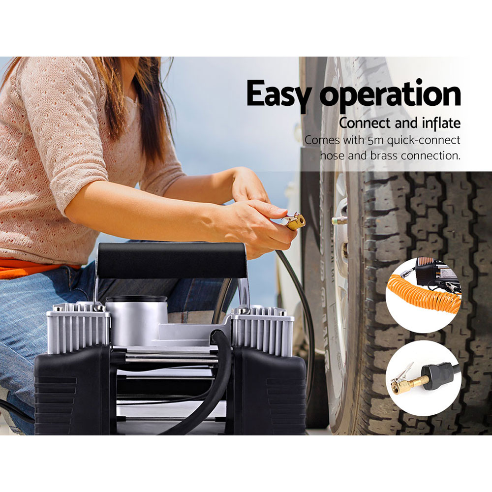Giantz Air Compressor 12V 4x4 Tyre 85L/min Deflator Inflator Car Truck Portable - Image 4