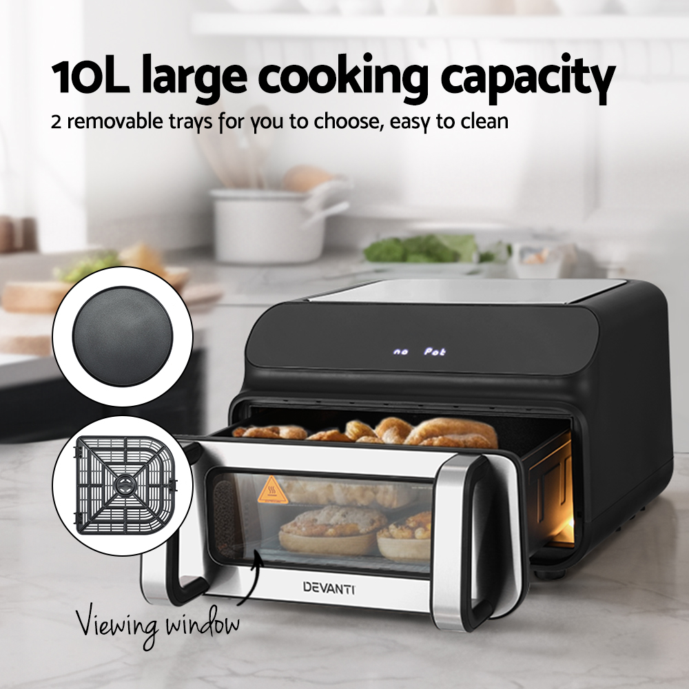 Devanti Air Fryer 10L LCD Kitchen Oven - Image 5