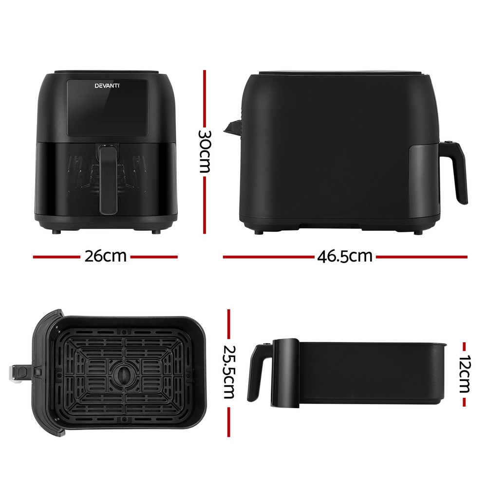 Devanti Air Fryer 8L LCD Fryers - Image 2