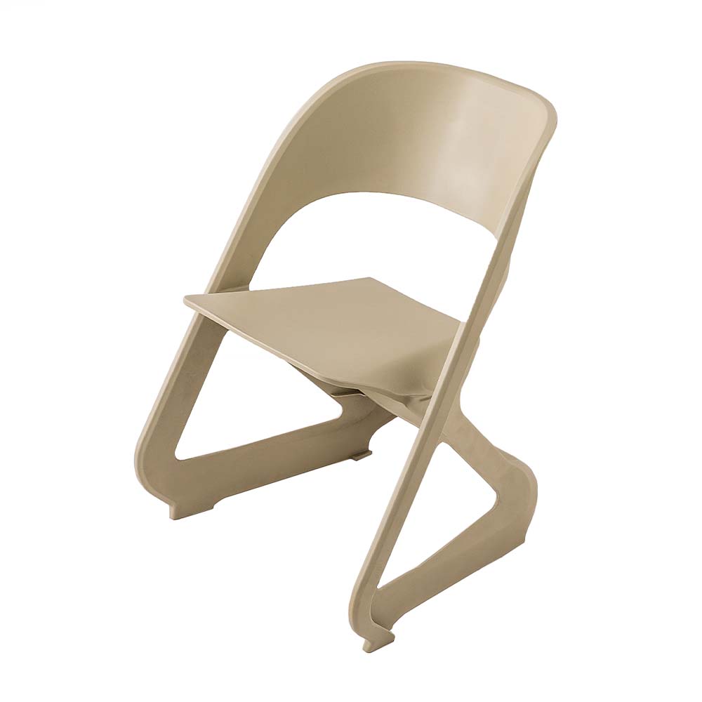ArtissIn Set of 4 Dining Chairs Office Cafe Lounge Seat Stackable Plastic Leisure Chairs Beige - Image 8