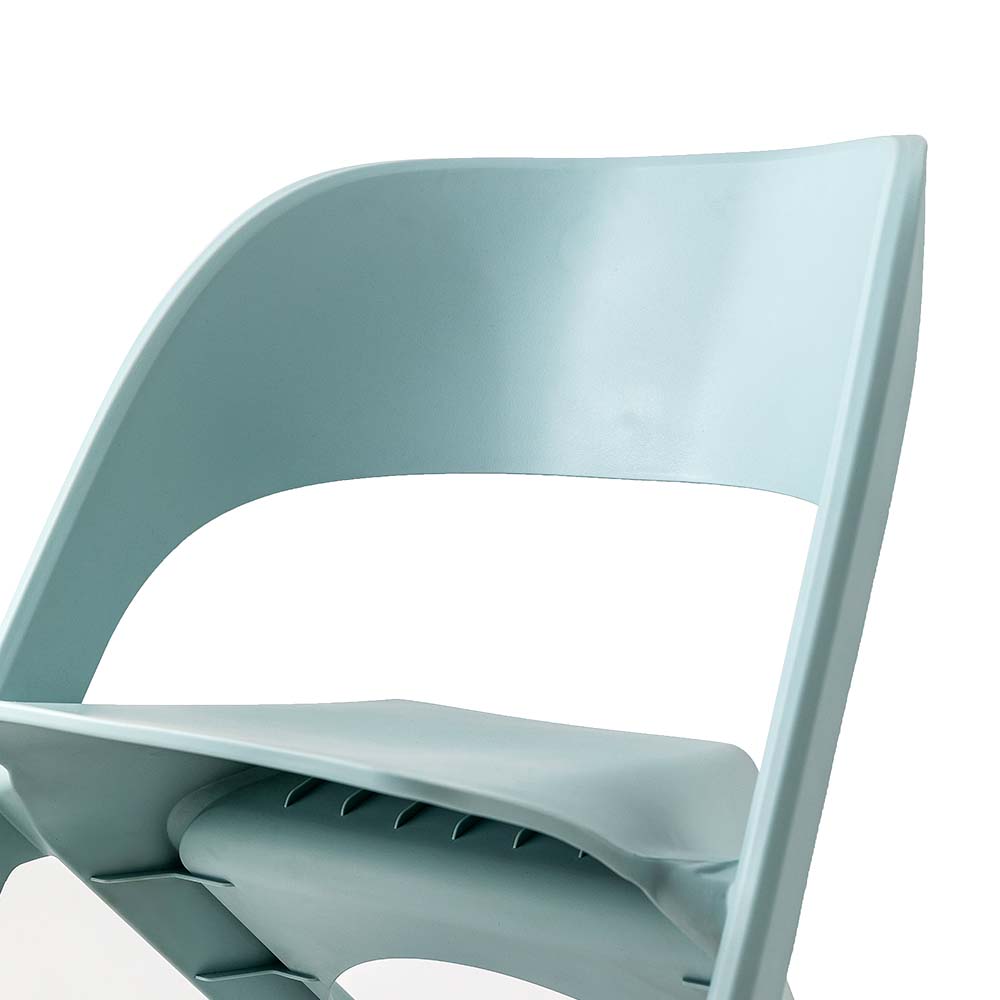ArtissIn Set of 4 Dining Chairs Office Cafe Lounge Seat Stackable Plastic Leisure Chairs Blue - Image 5