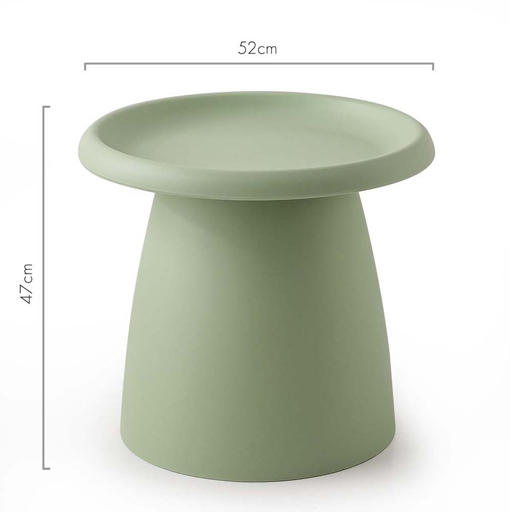 Artiss Coffee Table Round 52CM Plastic Green - Image 2