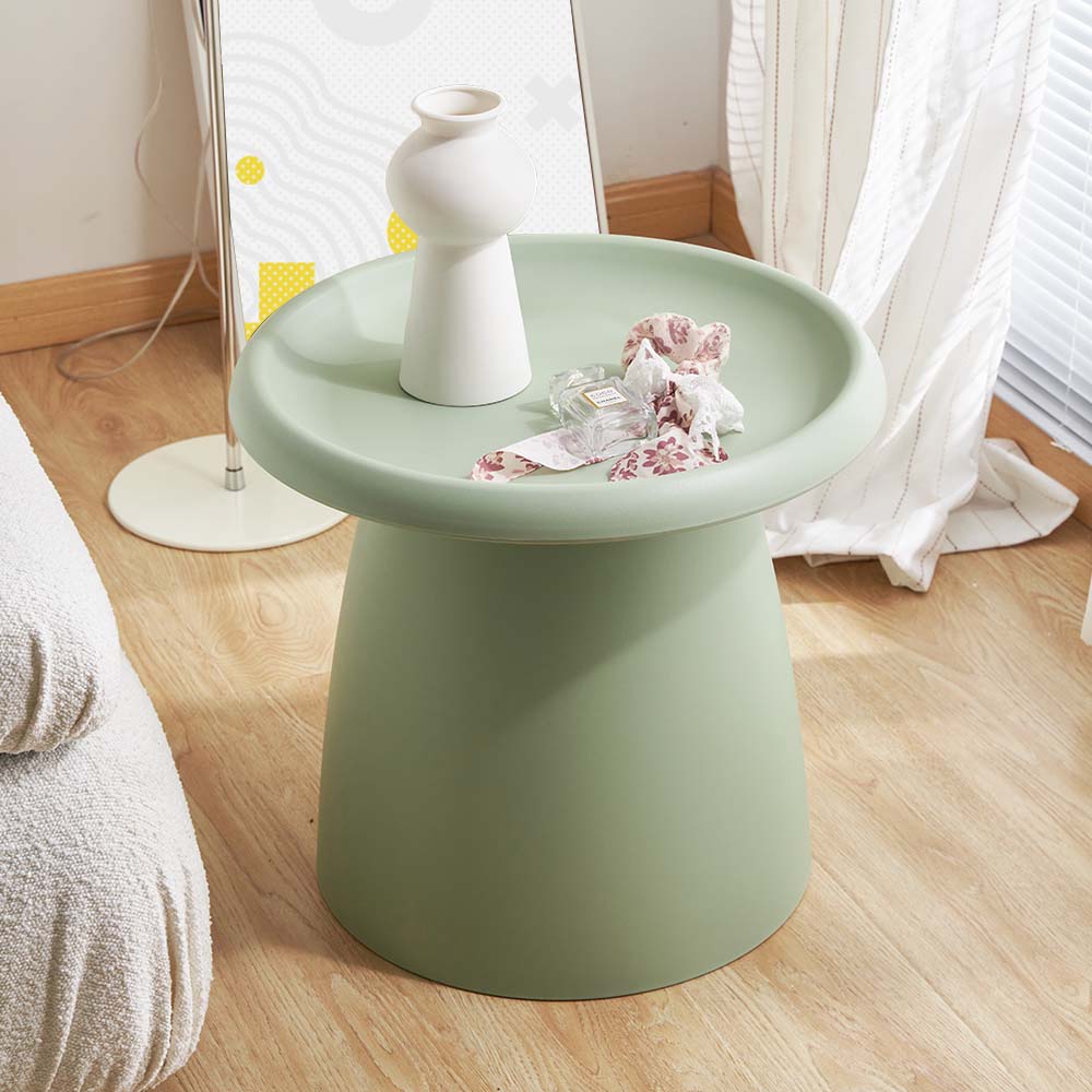 Artiss Coffee Table Round 52CM Plastic Green - Image 5