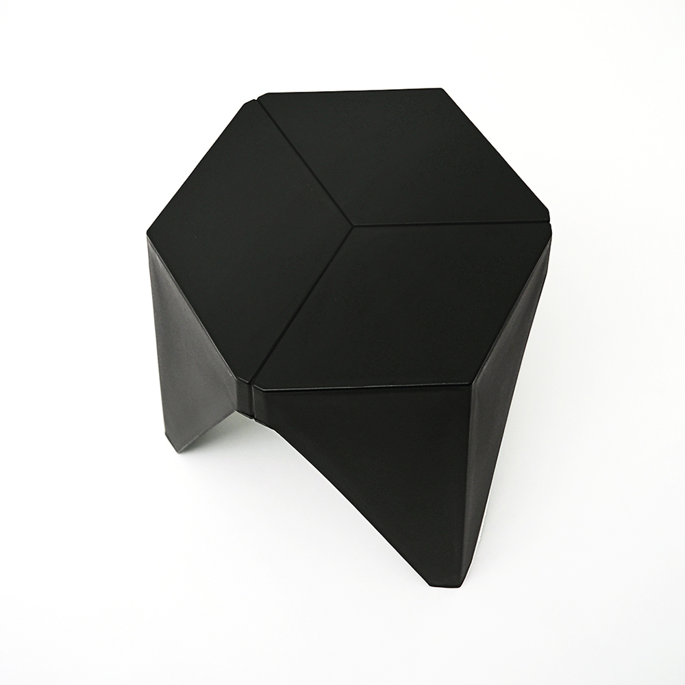 Artiss 2x Bar Stools Puzzle Plastic Foot Stool Black - Image 3