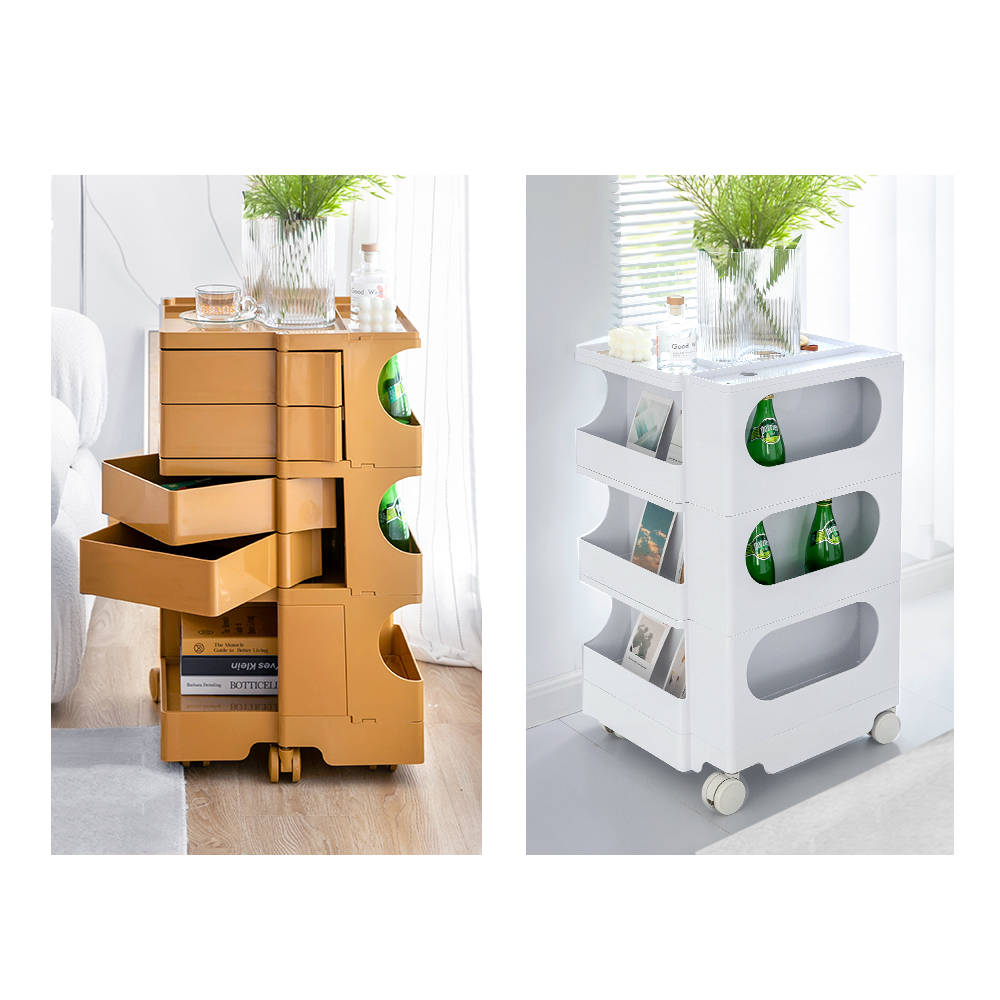 Artiss Storage Trolley Bedside Table 5 Tier Cart Boby Replica Green - Image 7