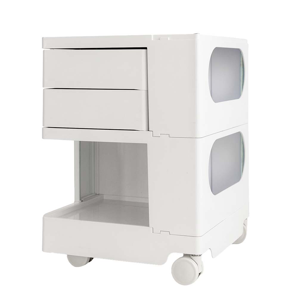 ArtissIn Storage Trolley Bedside Table 3 Tier Cart Boby Replica White - Image 1