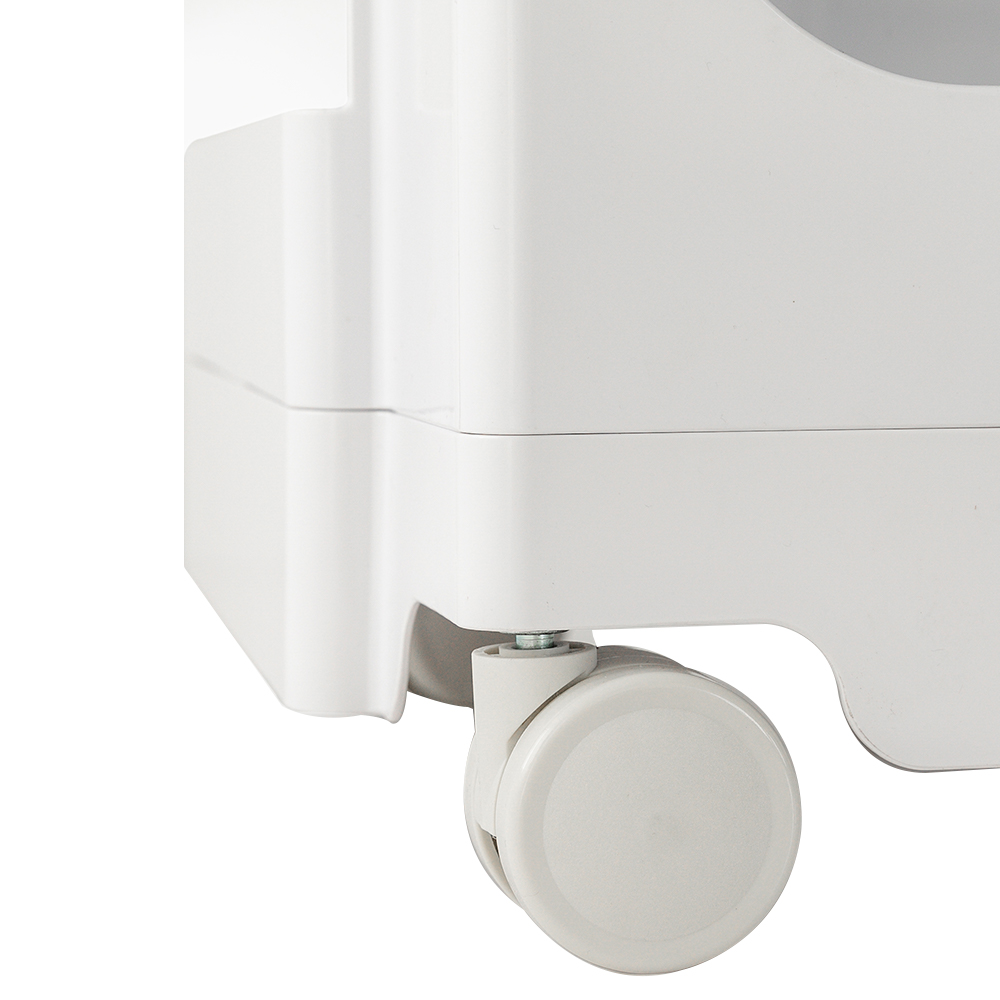 ArtissIn Storage Trolley Bedside Table 3 Tier Cart Boby Replica White - Image 4