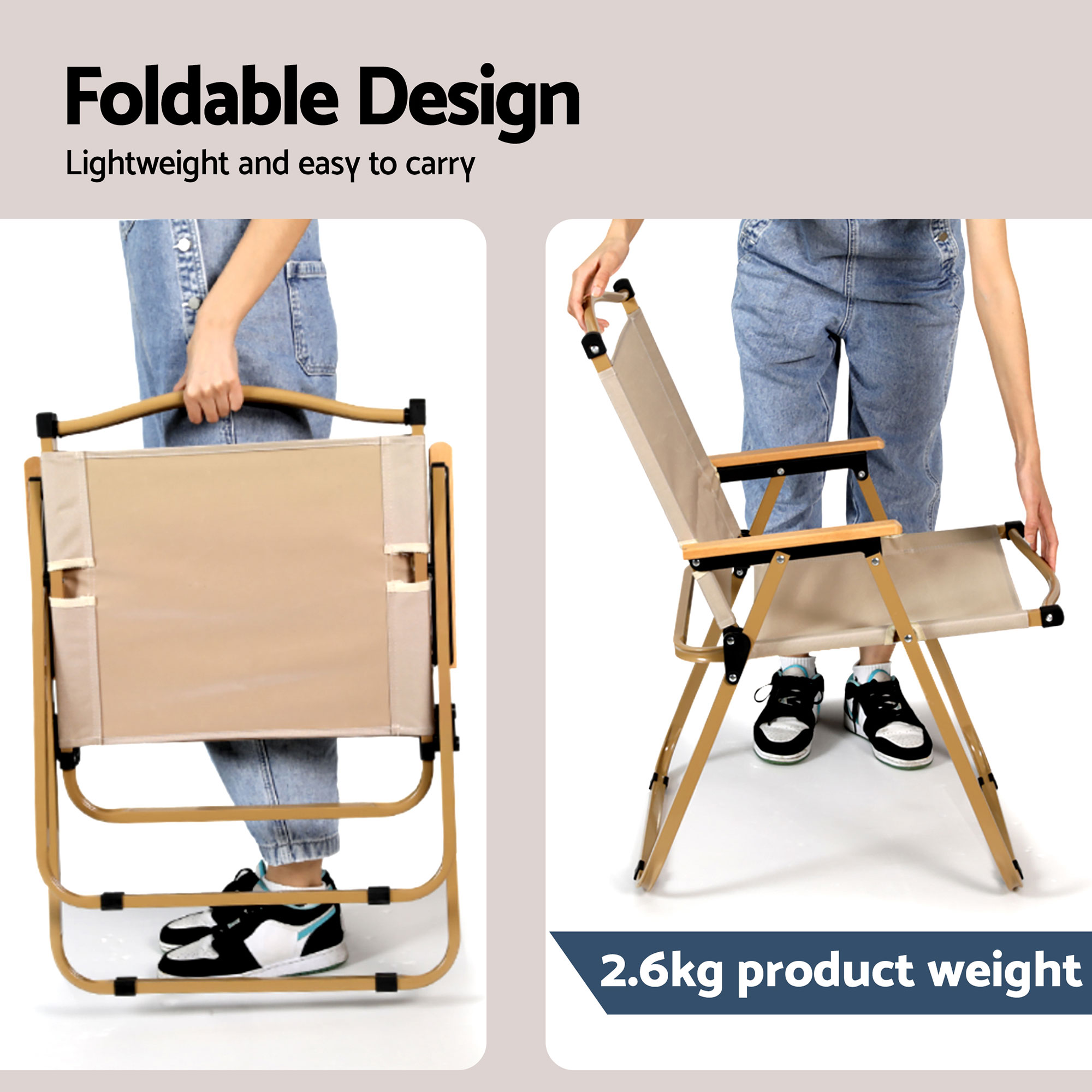 Weisshorn 7pc Camping Table Chair Set Outdoor Folding Aluminium Portable Picnic - Image 6