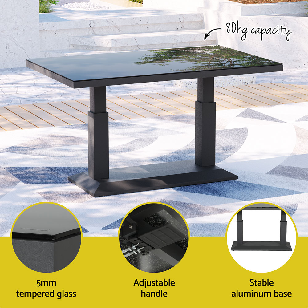 Gardeon 5-Piece Outdoor Furniture Setting Table Chair Set Aluminium Sofa 7-Seater - Image 6