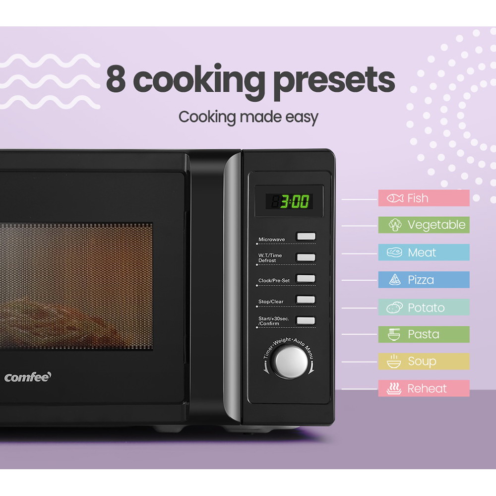 Comfee 20L Microwave Oven 700W Black - Image 4