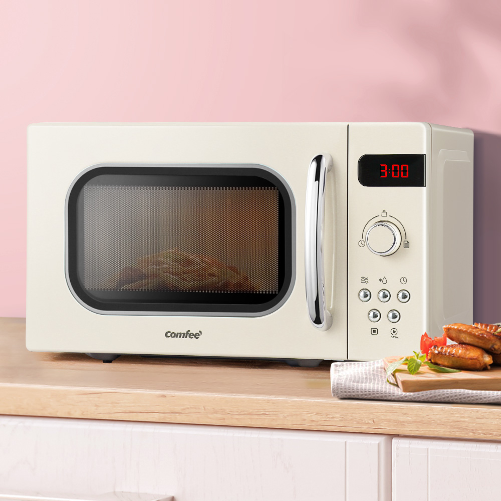 Comfee 20L Microwave Oven 800W Cream - Image 7