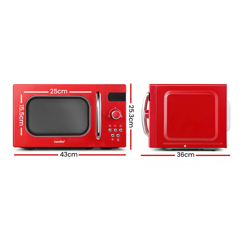 Comfee 20L Microwave Oven 800W Red - Image 2