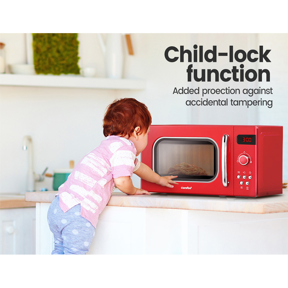 Comfee 20L Microwave Oven 800W Red - Image 6