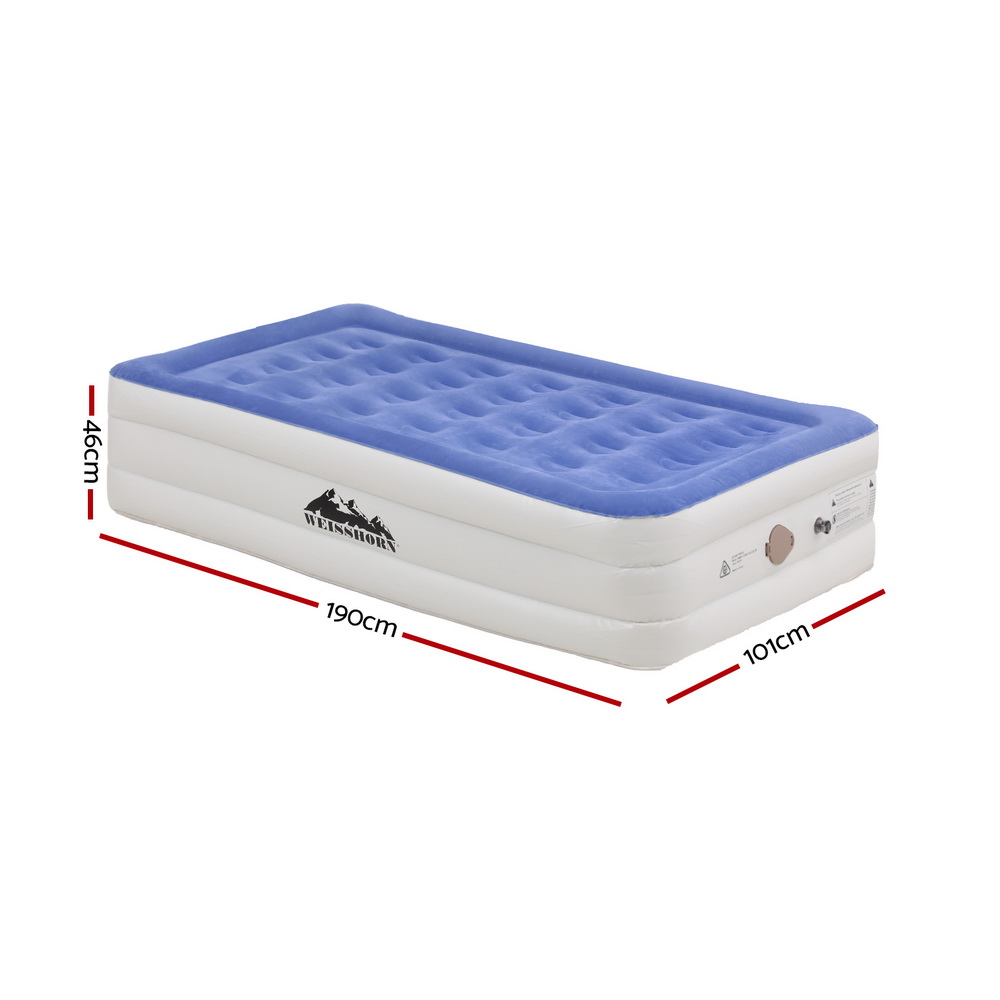 Weisshorn Air Mattress Single Inflatable Bed 46cm Cube Airbed - Image 2