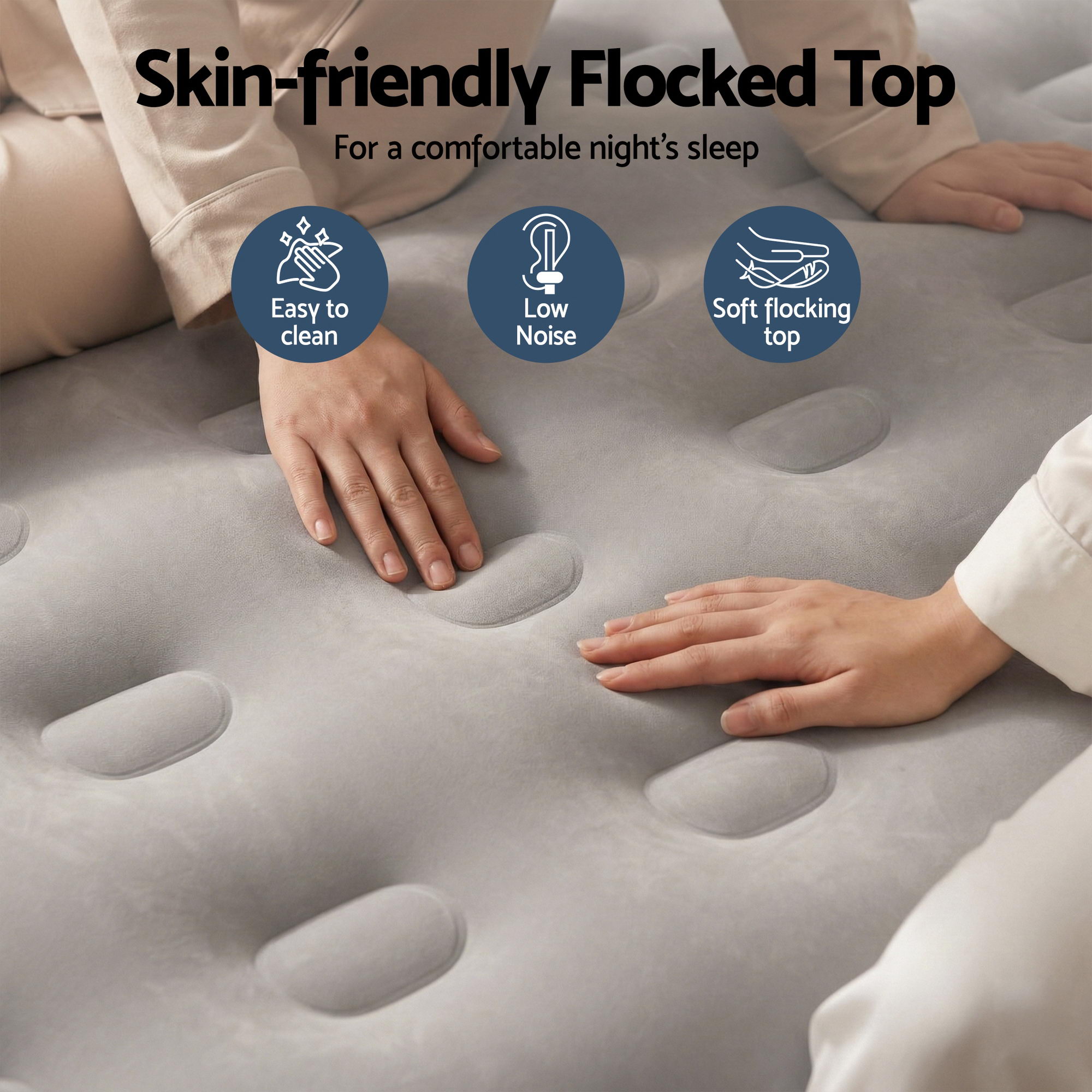 Weisshorn Air Mattress Queen Inflatable Bed 46cm Air bed Cube - Image 7
