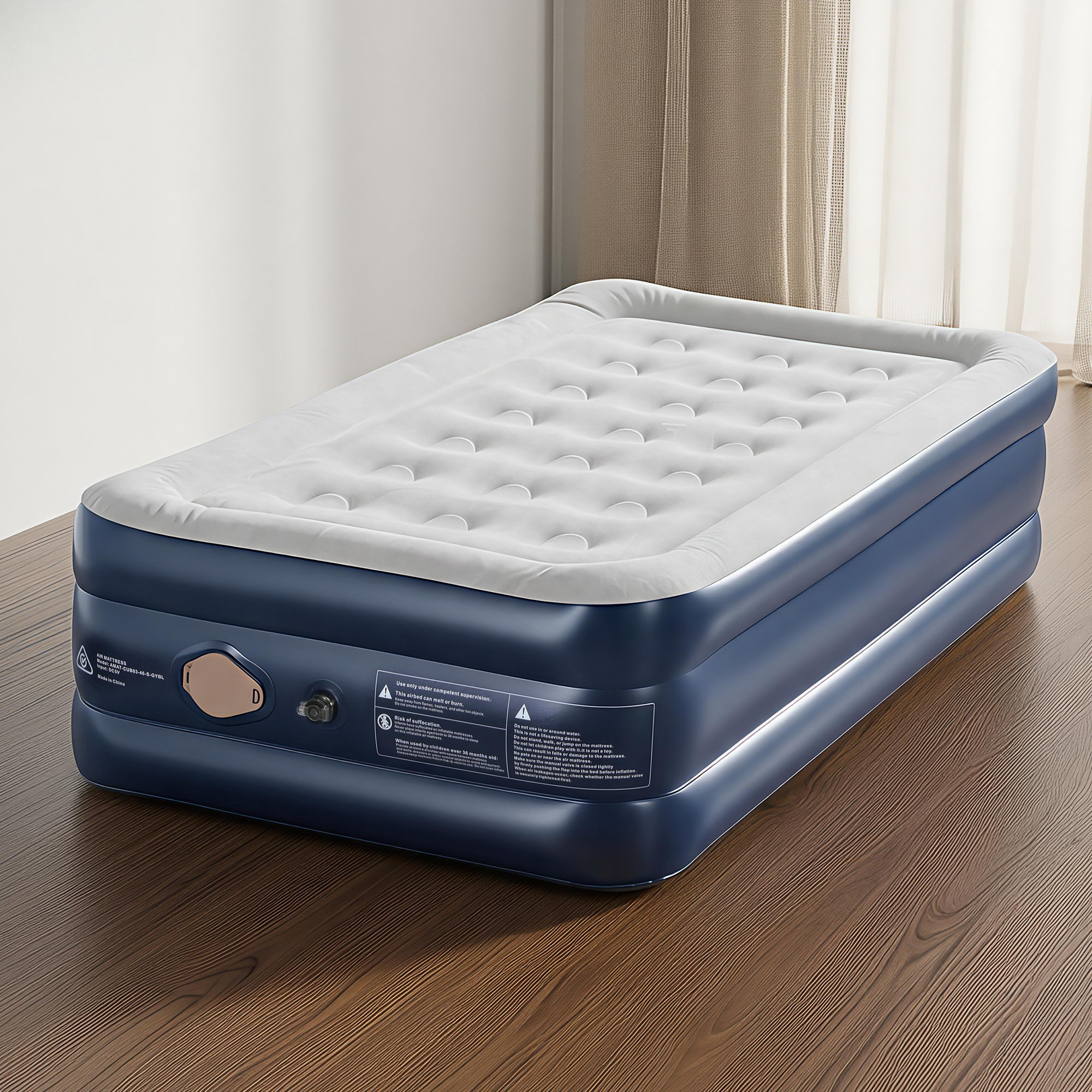 Weisshorn Air Mattress Single Inflatable Bed 46cm Air bed Cube - Image 1