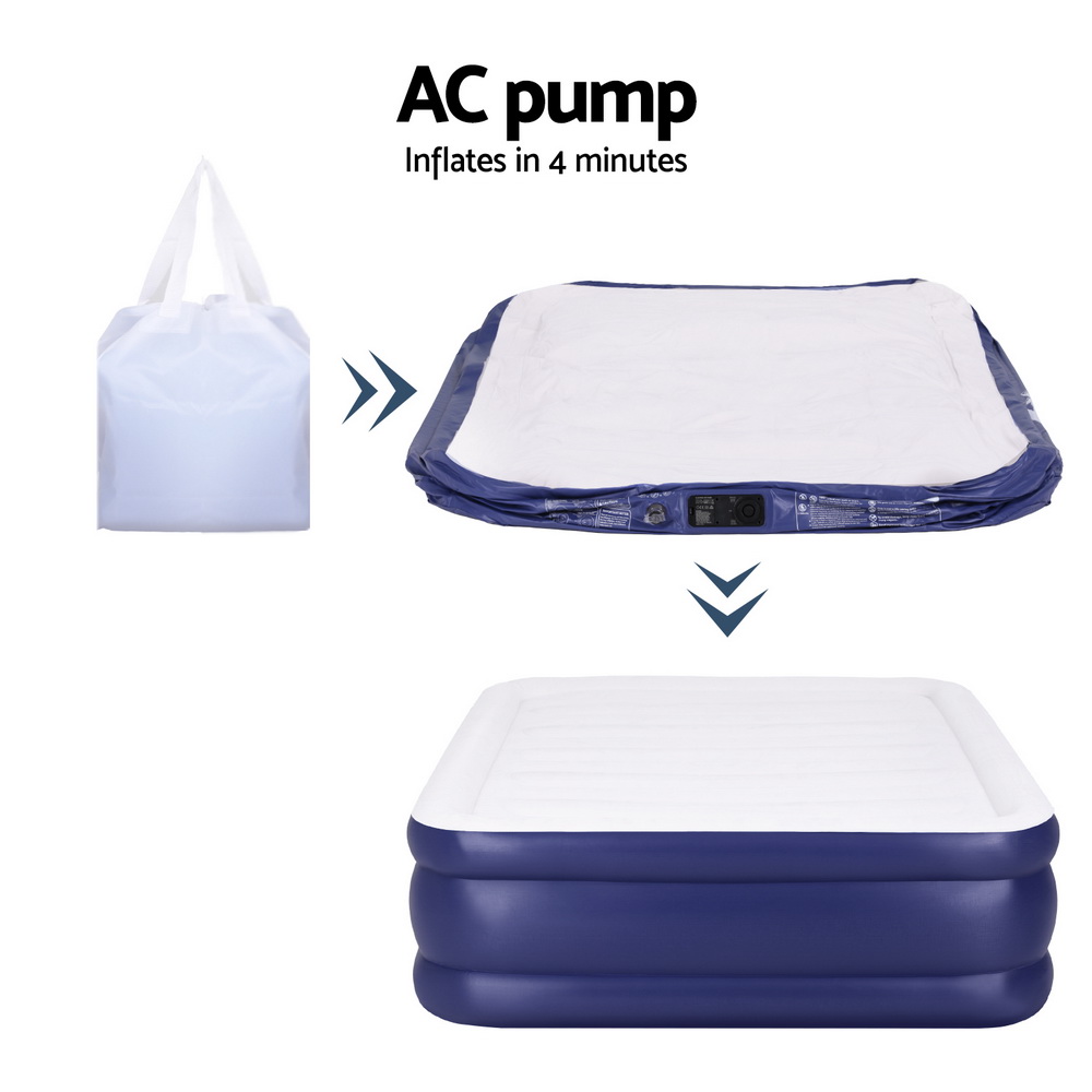 Weisshorn Air Mattress Queen Inflatable Bed Air bed 51cm - Image 6