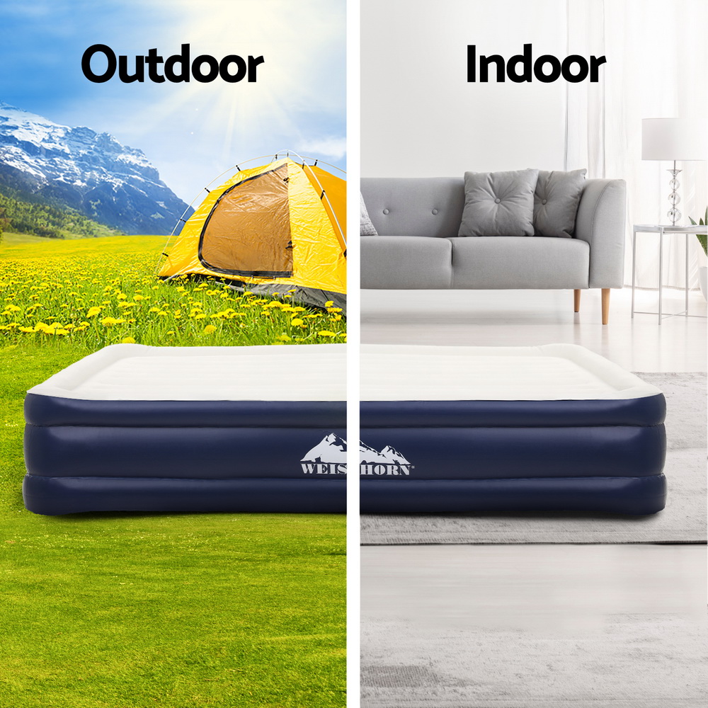 Weisshorn Air Mattress Single Inflatable Bed 46cm Air bed Grey - Image 4