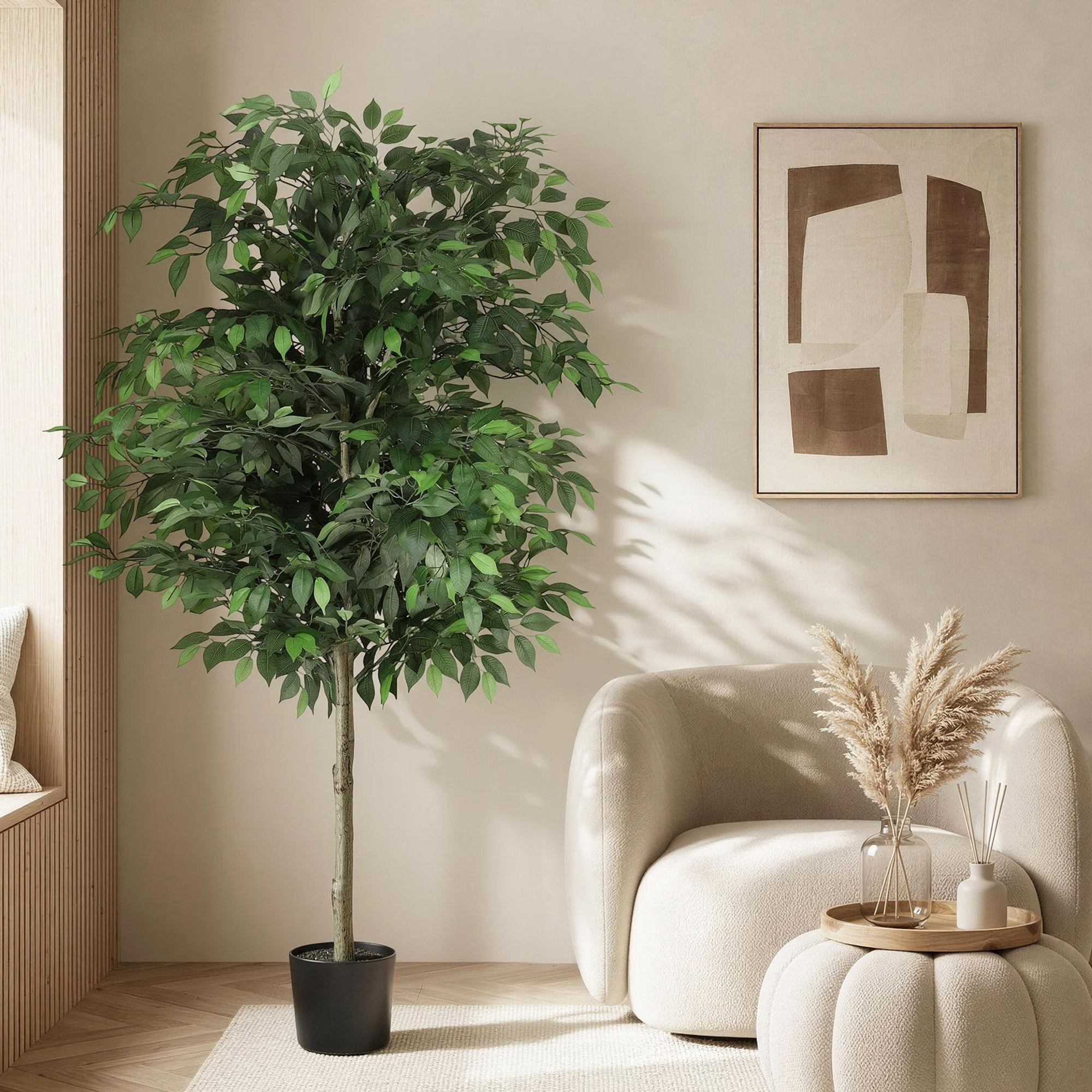 Artiss 180cm Artificial Ficus Tree Faux Trees Indoor Decor Artificial Plants Lifelike Plant 1.8M - Image 1
