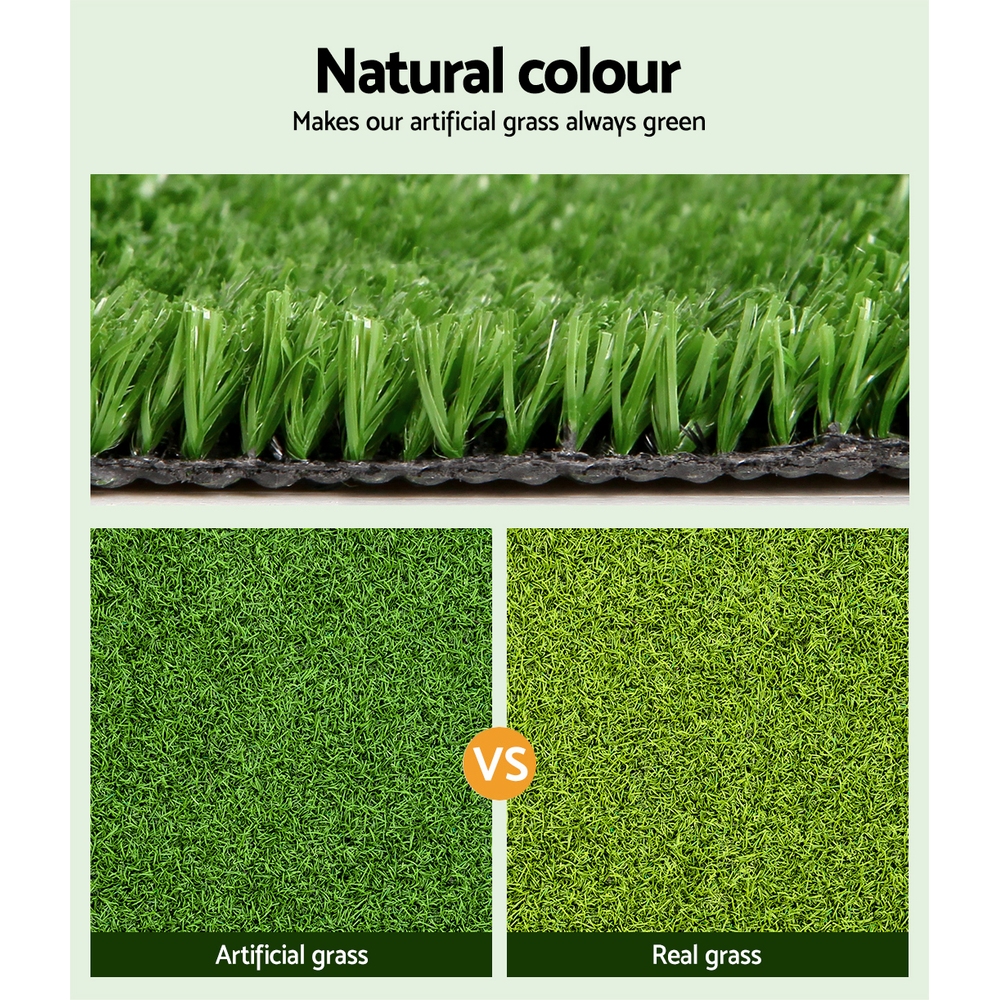Prime Turf Artificial Grass 2mx5m 10mm Synthetic Fake Lawn Turf Plant Plastic Olive - Image 4
