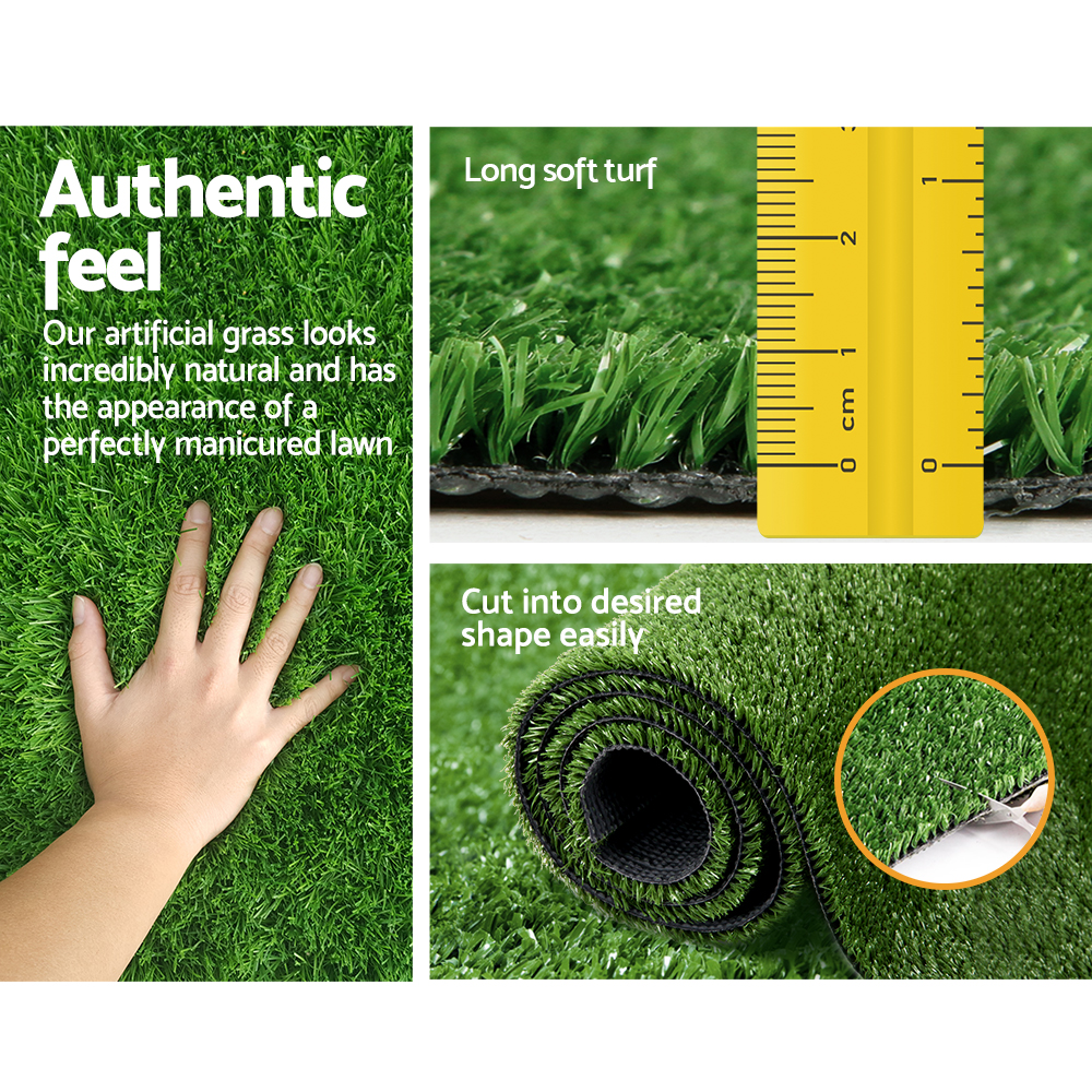 Prime Turf Artificial Grass 2mx5m 10mm Synthetic Fake Lawn Turf Plant Plastic Olive - Image 6