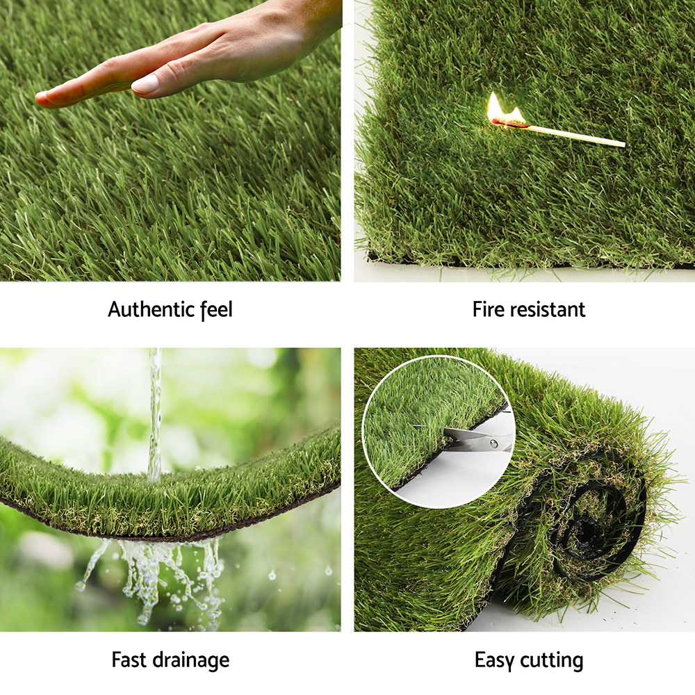 Prime Turf Artificial Grass 45mm 1mx10m Synthetic Fake Lawn Turf Plastic Plant 4-coloured - Image 5