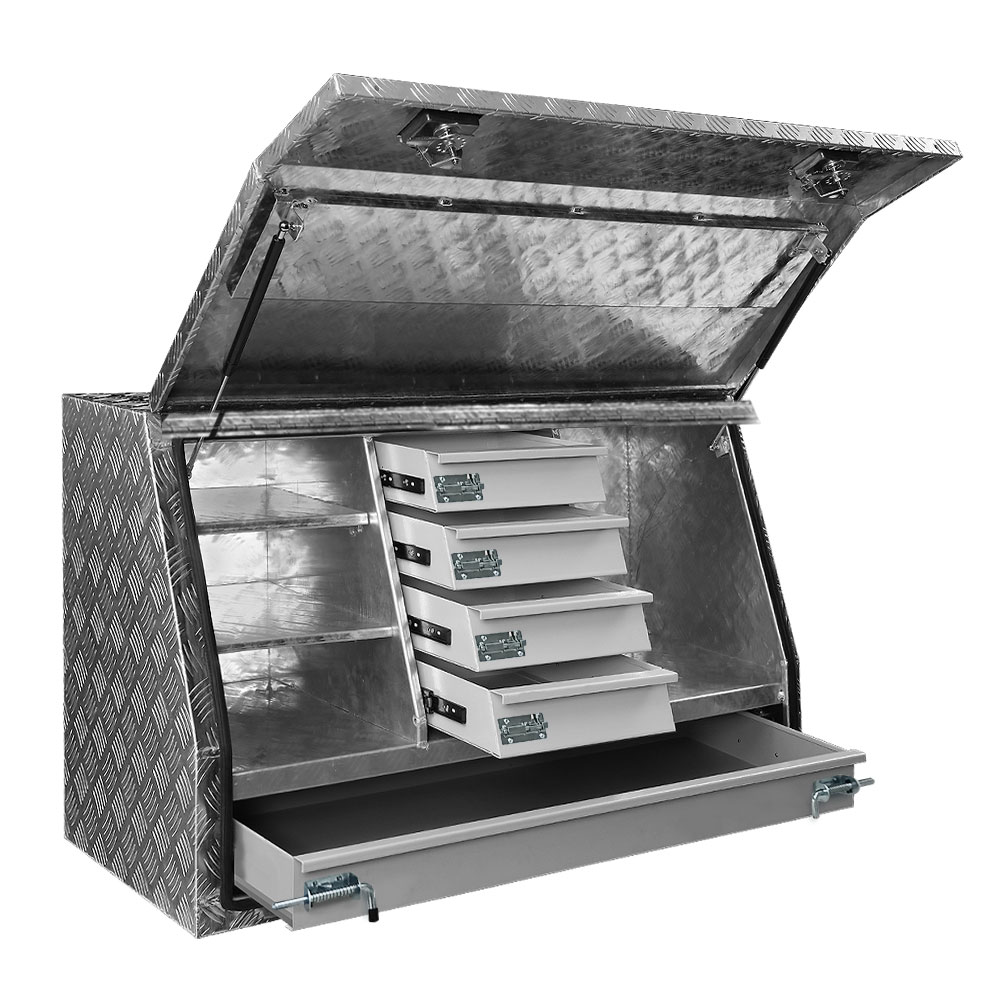 Giantz Aluminium Ute Tool Box Drawers Storage Truck Trailer Lock - Image 1