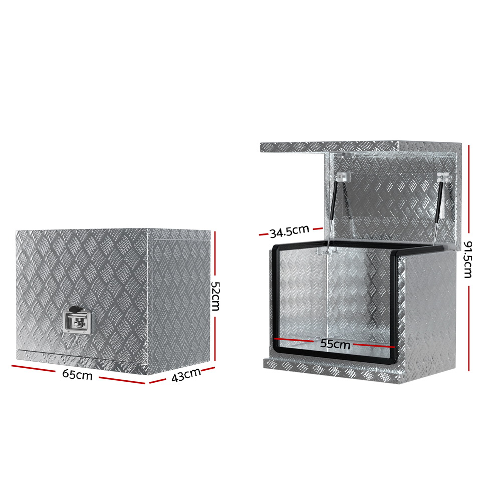 Giantz Aluminium Ute Tool Box Under Tray Heavy Duty Vehicle Chest Storage - Image 2
