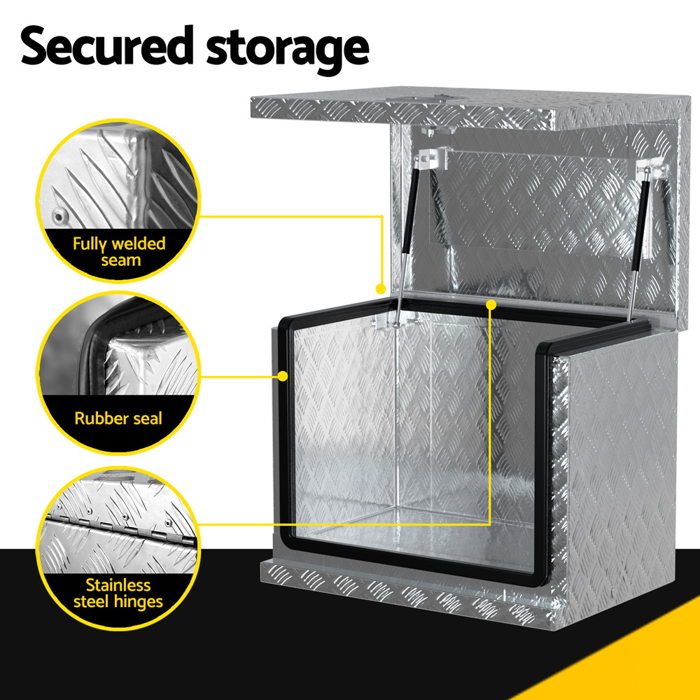 Giantz Aluminium Ute Tool Box Under Tray Heavy Duty Vehicle Chest Storage - Image 5