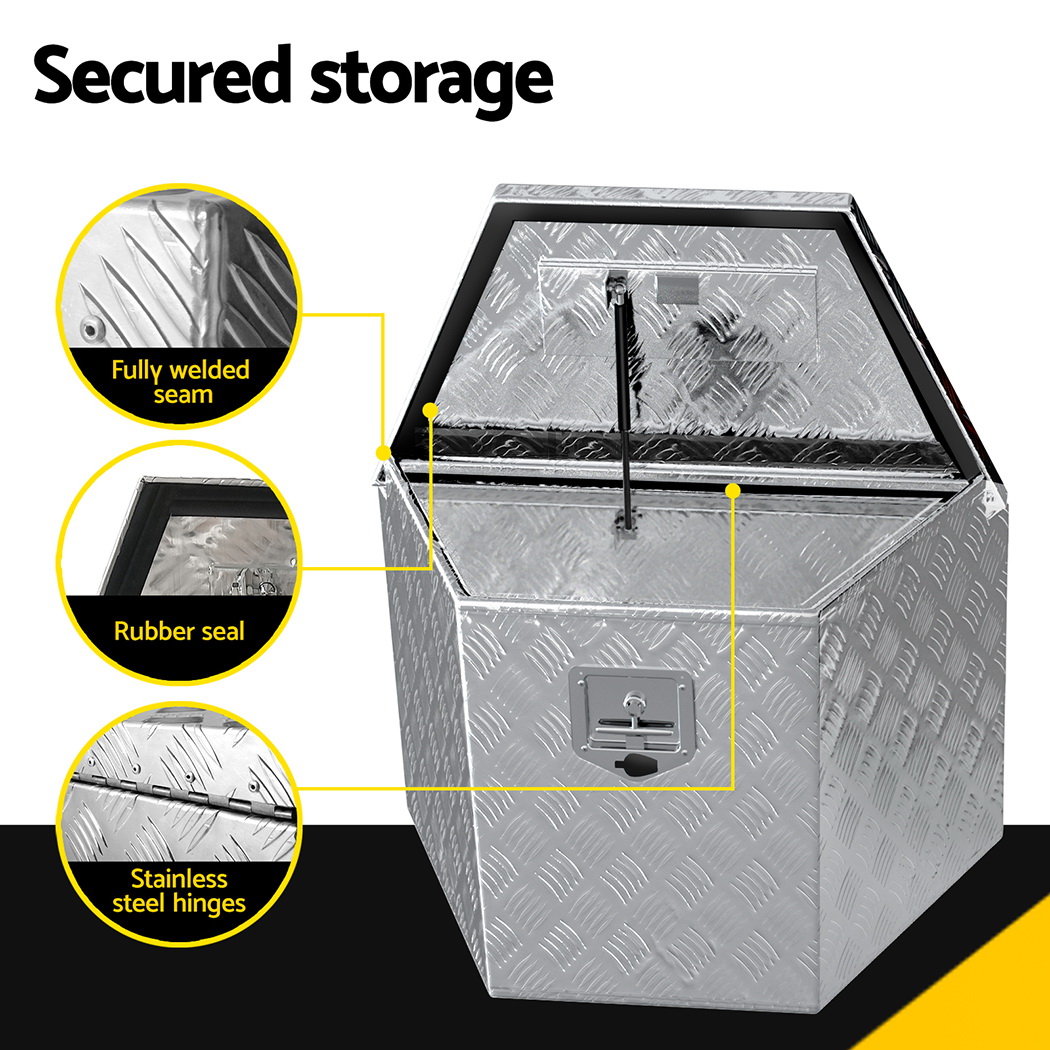 Giantz Aluminium Ute Tool Box Storage Lock Box Ute Trailer Vehicle Truck - Image 5