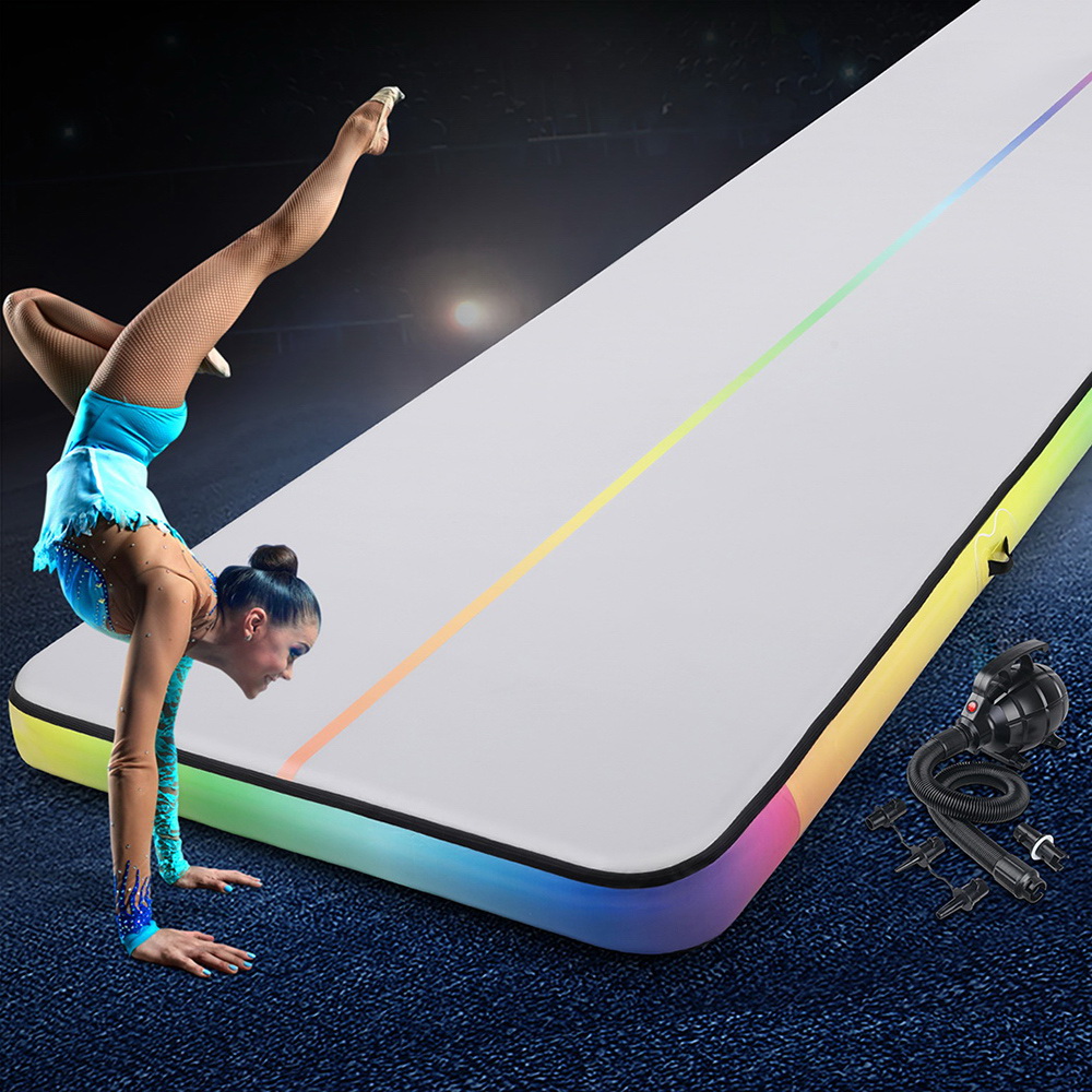 Everfit 6M Air Track Mat Inflatable Gymnastics Tumbling Mat W/ Pump Colourful - Image 1