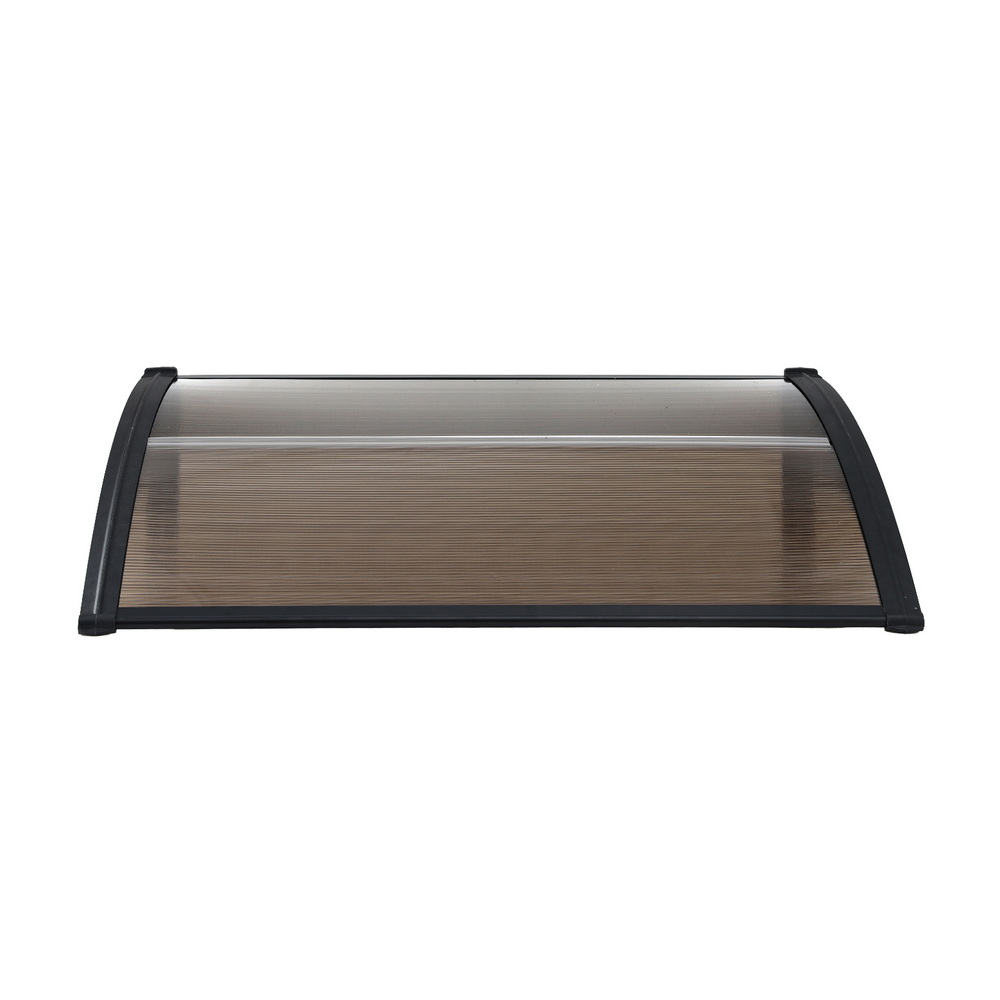 Instahut Window Door Awning 0.8mx1m Brown - Image 3