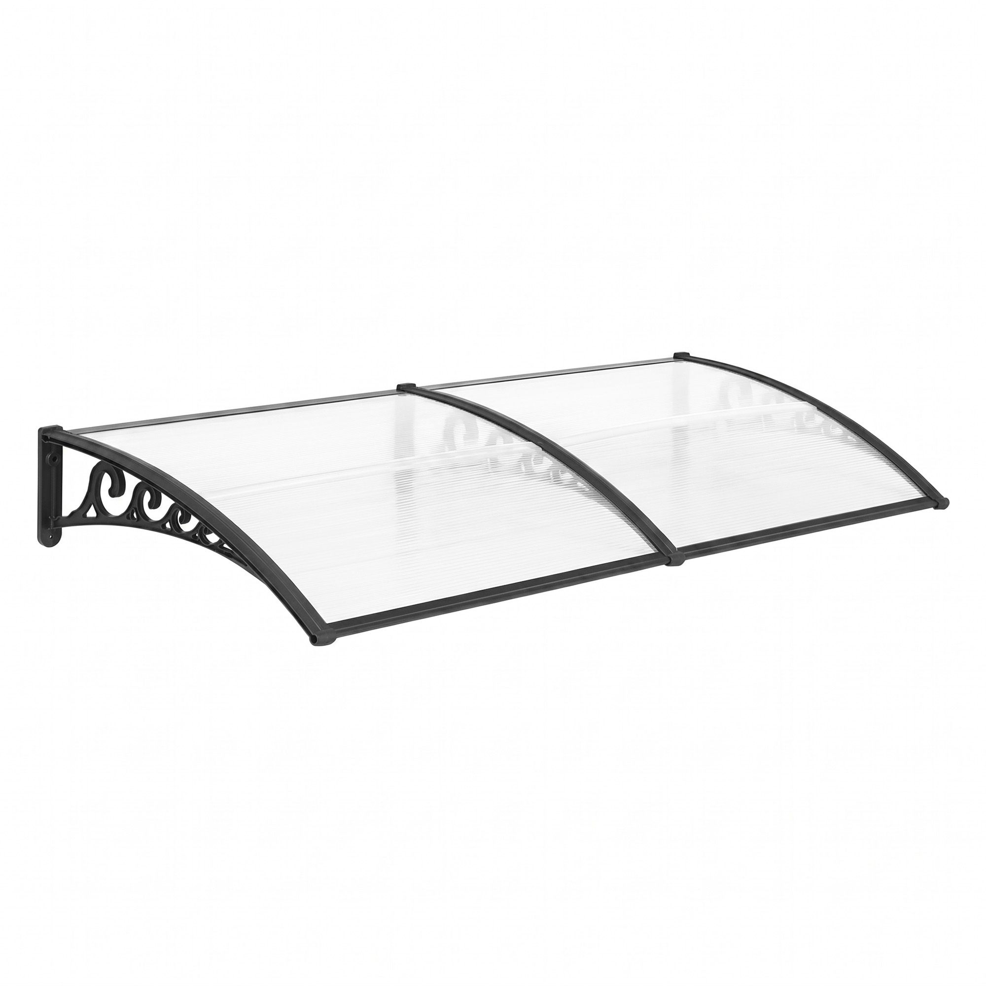 Instahut Window Door Awning 0.8mx2m Transparent - Image 1