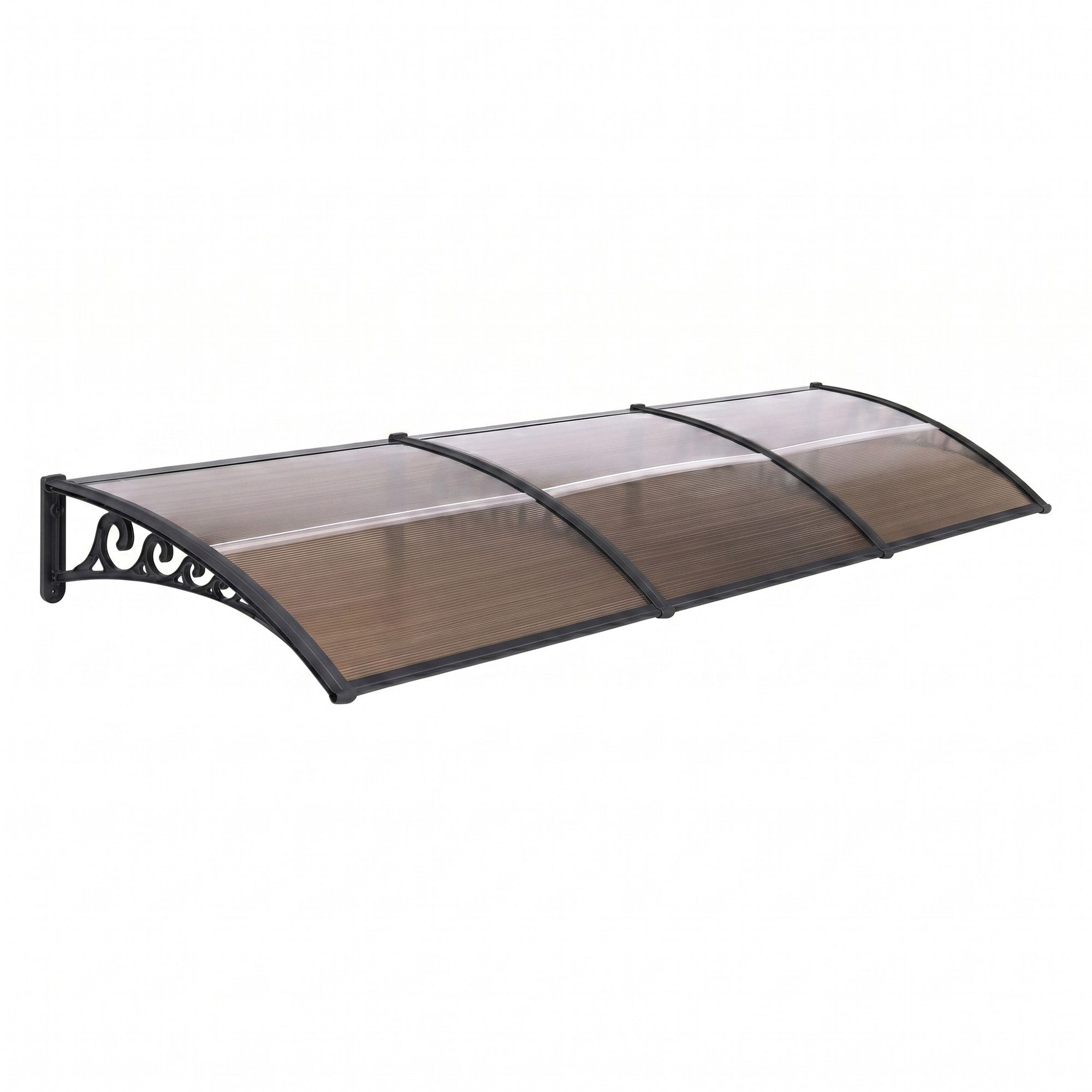 Instahut Window Door Awning 0.8mx3m Brown - Image 1