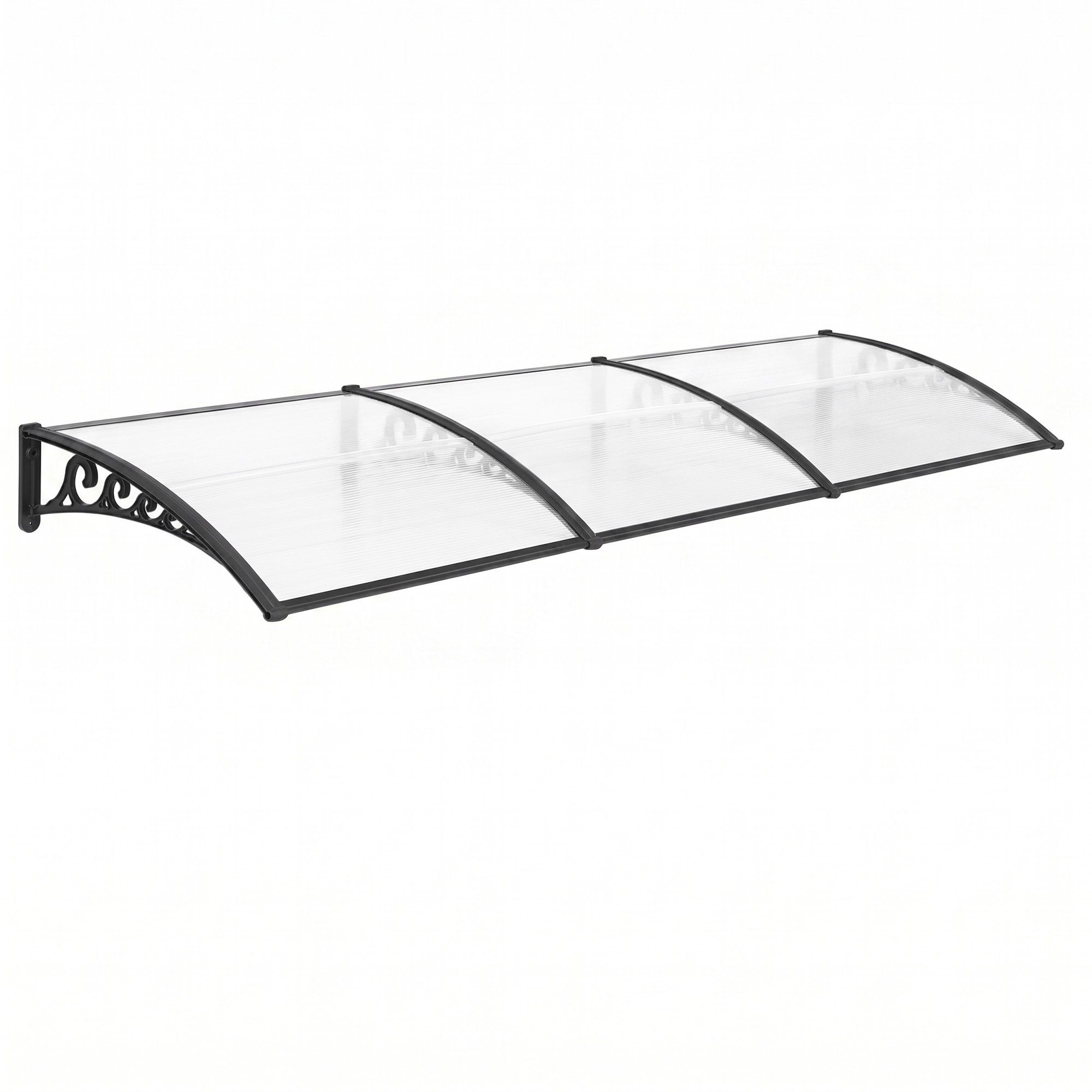 Instahut Window Door Awning 0.8mx3m Transparent - Image 1