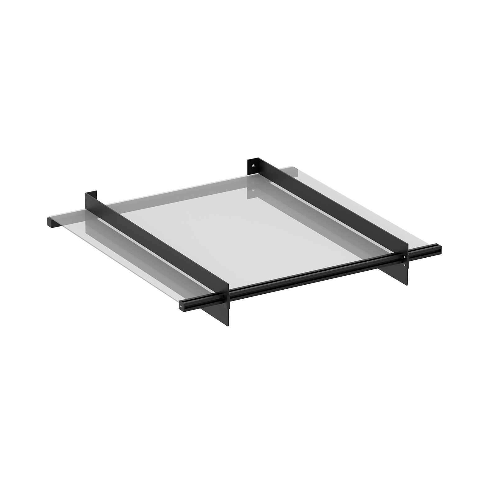 Instahut Window Door Awning Canopy 1mx1m Flat Transparent Sheet Metal Frame - Image 3