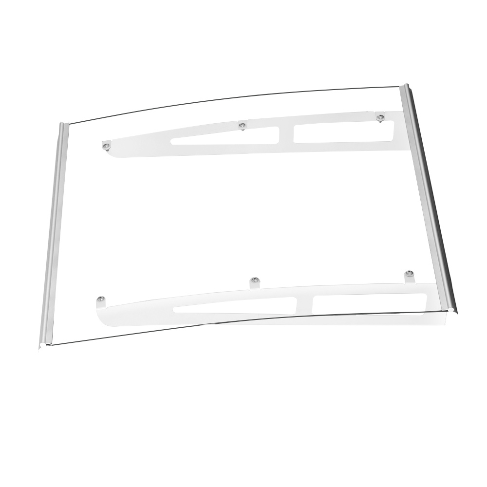 Instahut Window Door Awning Canopy 1mx1m Transparent Solid Sheet Aluminum Frame - Image 3