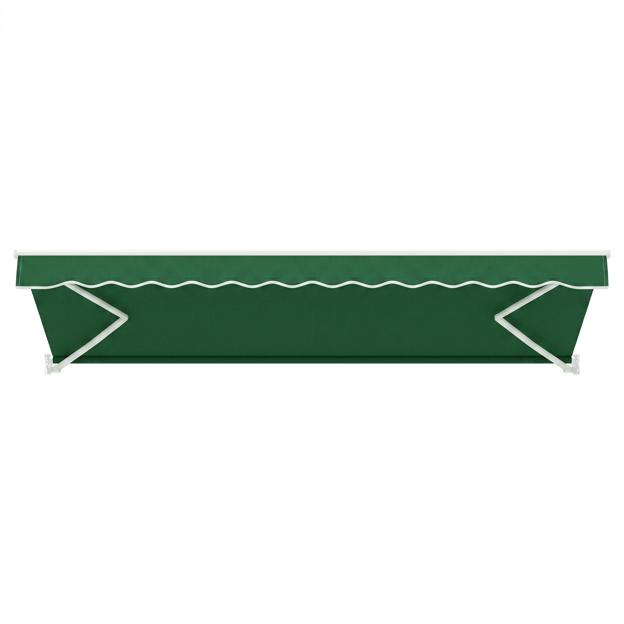 Instahut Retractable Folding Arm Awning Manual Sunshade 5Mx3M Dark Green - Image 3