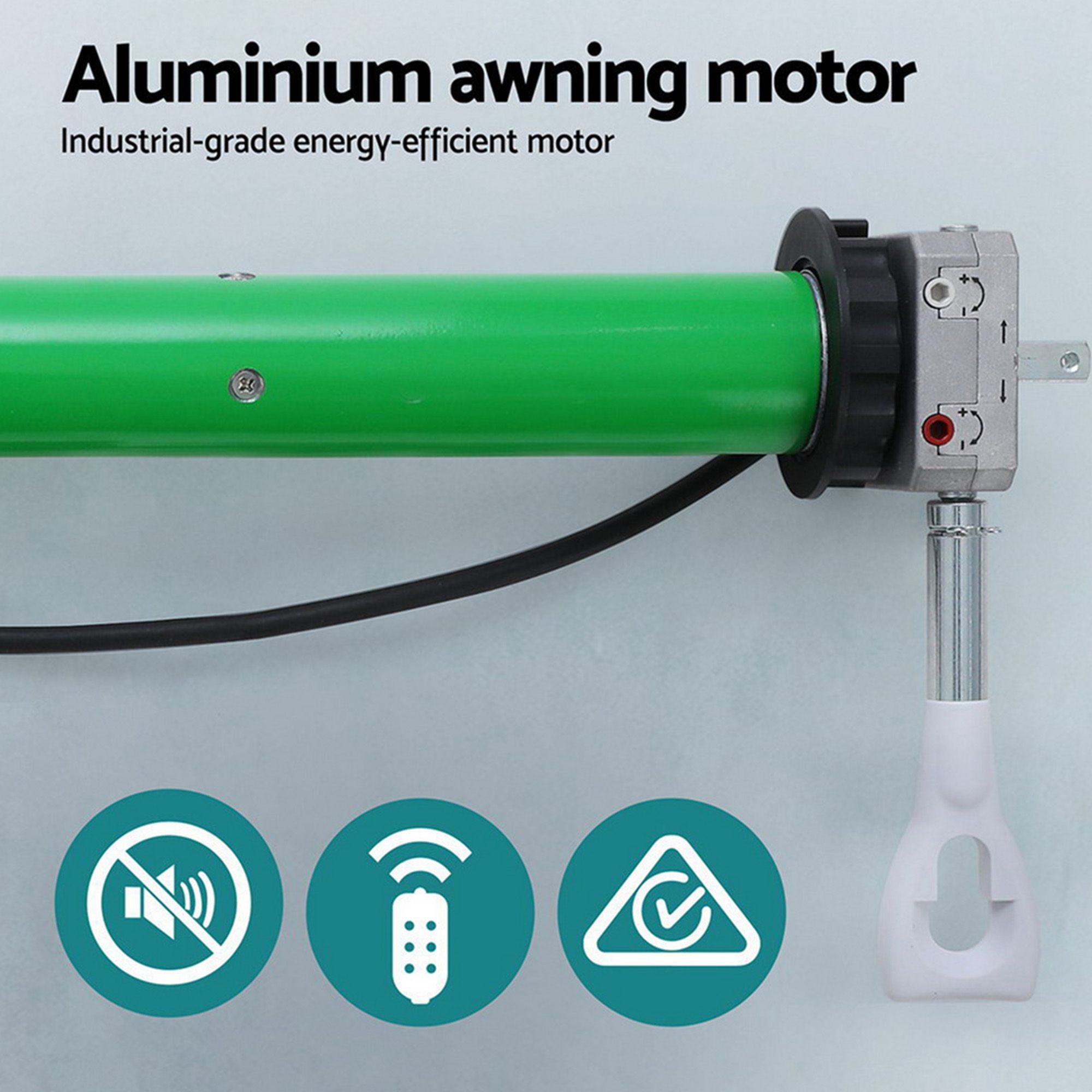 Instahut Retractable Folding Arm Awning Motorised Sunshade 3.5M X 3M Grey - Image 7
