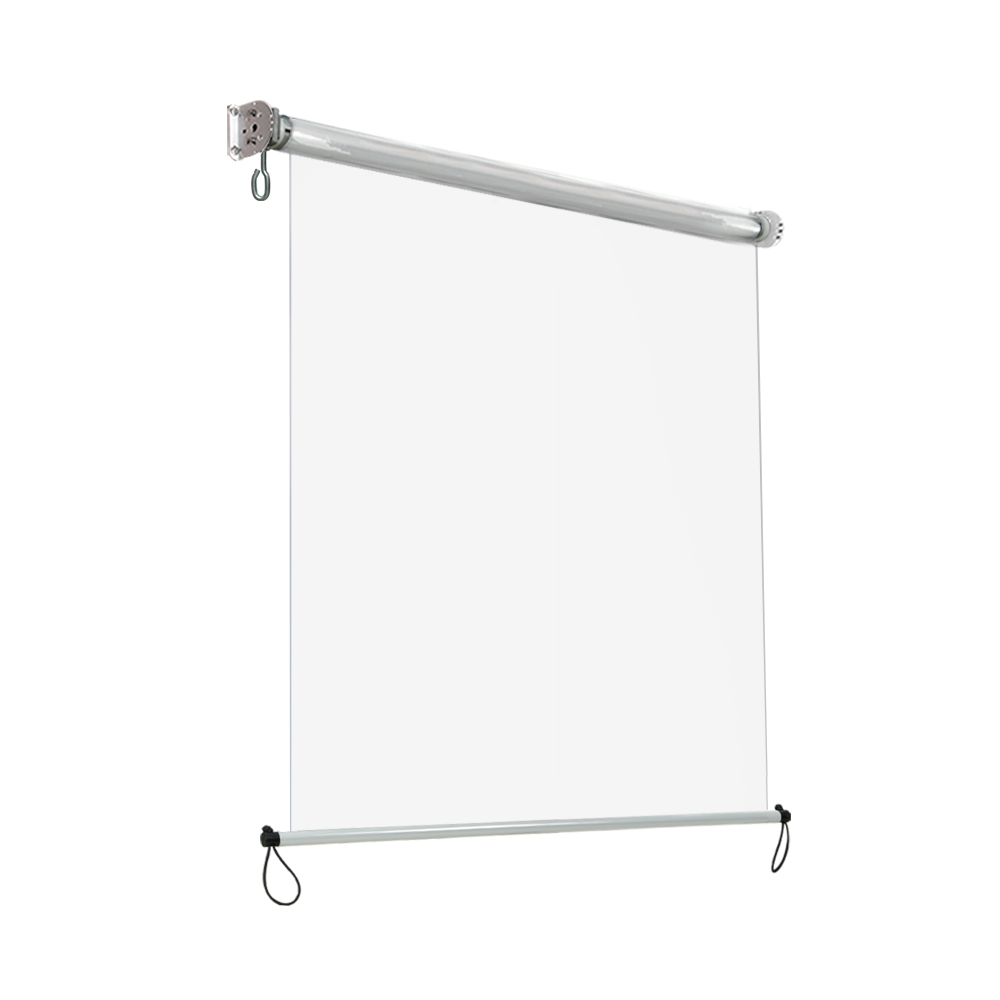 Instahut 1.2X2.4M Outdoor Blinds Clear Roll Down Awning Retractable Outdoor Blinds Water Wind Proof Transparent - Image 1
