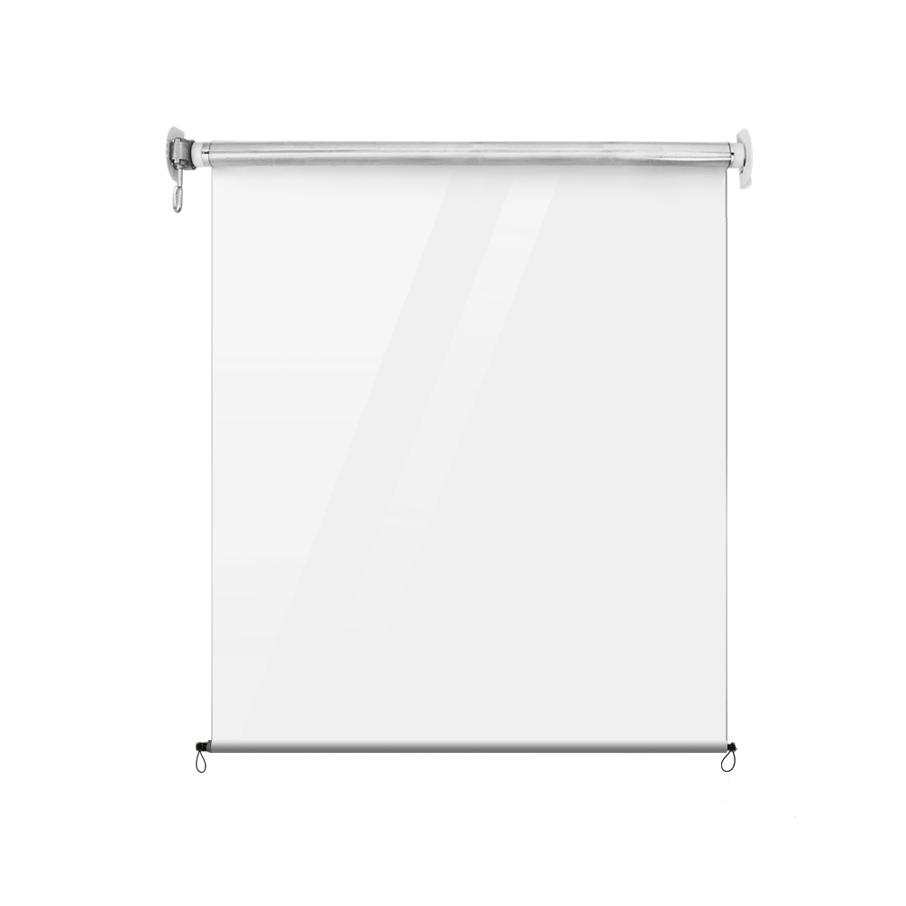 Instahut 1.2X2.4M Outdoor Blinds Clear Roll Down Awning Retractable Outdoor Blinds Water Wind Proof Transparent - Image 3