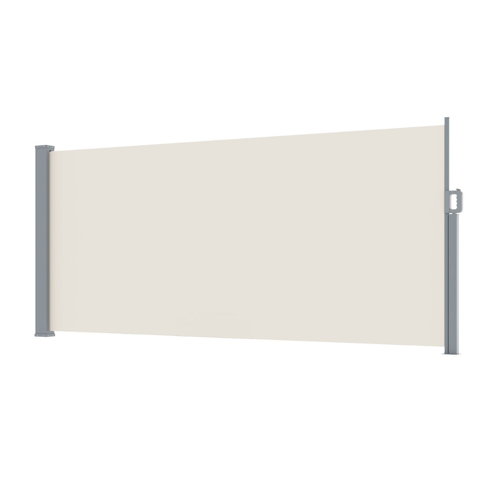 Instahut Side Awning Sun Shade Outdoor Blinds Retractable Screen 1.4X3M Cream - Image 1