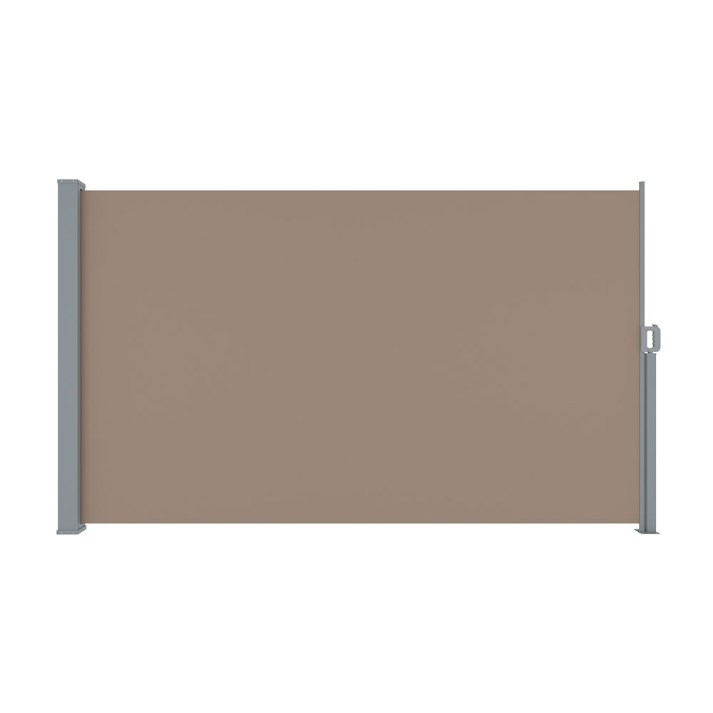 Instahut Side Awning Sun Shade Outdoor Blinds Retractable Screen 1.8X3M Brown - Image 3