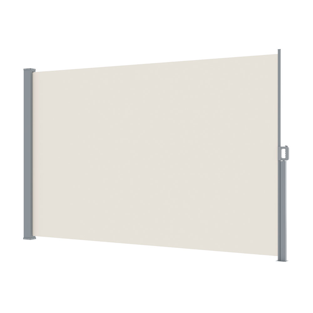 Instahut Side Awning Sun Shade Outdoor Blinds Retractable Screen 2X3M Cream - Image 1