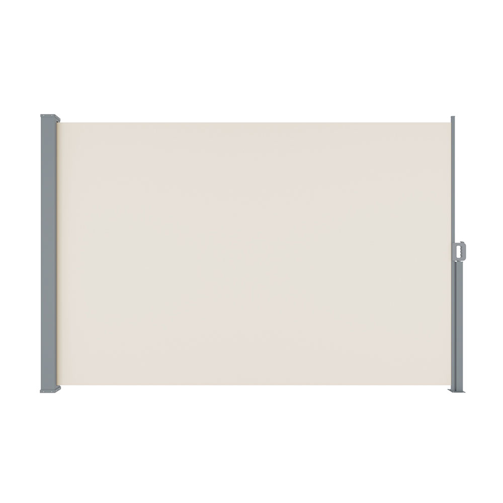 Instahut Side Awning Sun Shade Outdoor Blinds Retractable Screen 2X3M Cream - Image 3