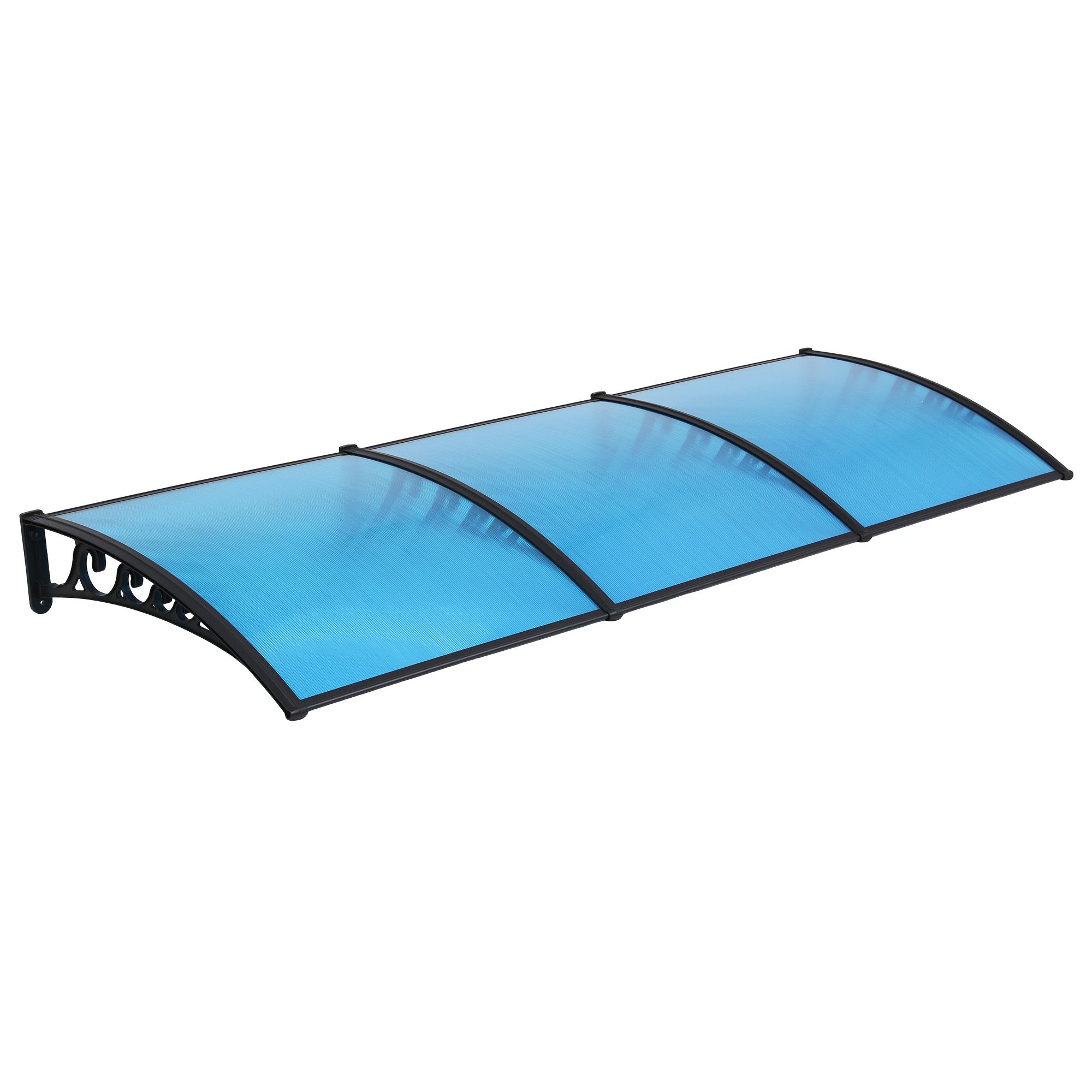 Instahut Window Door Awning 1mx3m Blue - Image 1