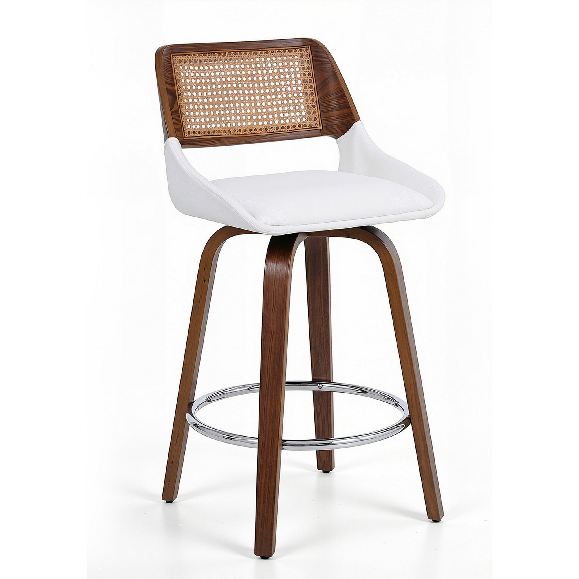 Artiss Wooden Bar Stools Swivel Kitchen Counter Stool Chair 60cm Seat Height - Image 1