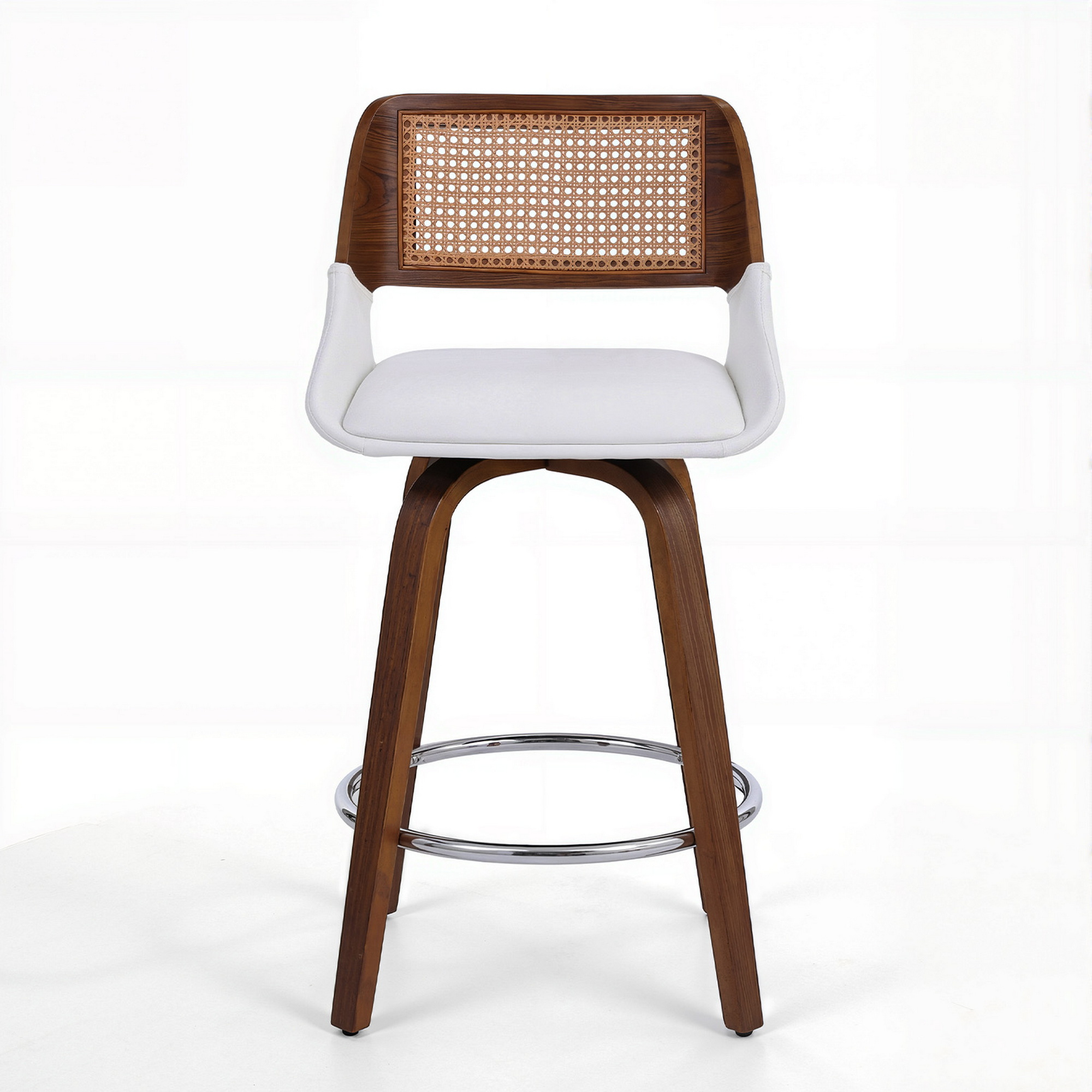 Artiss Wooden Bar Stools Swivel Kitchen Counter Stool Chair 60cm Seat Height - Image 3